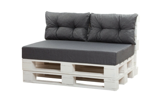 Palettenkissen set Luxus - Antrazit