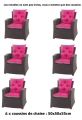 Coussin fauteuil de jardin - Enkel:  Rose