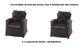 Coussin fauteuil de jardin - Enkel: Le Noir
