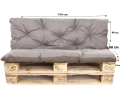 Coussin pour palette extérieur interieur  Gris: Enkel