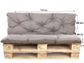 Coussin pour palette extérieur interieur  Gris: Enkel