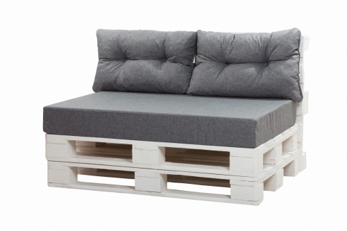 Zestaw poduszek na palety 120x Luksus: Szare