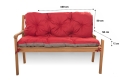 CUSHION FOR A TWO-THREE-SEAT GARDEN BENCH Red