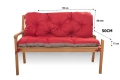 CUSHION FOR A TWO-THREE-SEAT GARDEN BENCH Red
