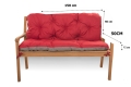 CUSHION FOR A TWO-THREE-SEAT GARDEN BENCH Red