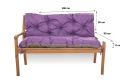 CUSHION FOR A TWO-THREE-SEAT GARDEN BENCH Violet