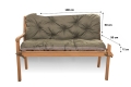 CUSHION FOR A TWO-THREE-SEAT GARDEN BENCH Green