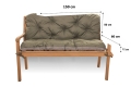 CUSHION FOR A TWO-THREE-SEAT GARDEN BENCH Green