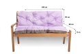 CUSHION FOR A TWO-THREE-SEAT GARDEN BENCH Purple