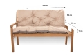 CUSHION FOR A TWO-THREE-SEAT GARDEN BENCH  Beige