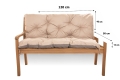 CUSHION FOR A TWO-THREE-SEAT GARDEN BENCH  Beige