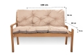 CUSHION FOR A TWO-THREE-SEAT GARDEN BENCH  Beige
