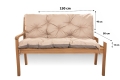 CUSHION FOR A TWO-THREE-SEAT GARDEN BENCH  Beige