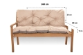 CUSHION FOR A TWO-THREE-SEAT GARDEN BENCH  Beige