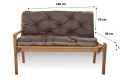 CUSHION FOR A TWO-THREE-SEAT GARDEN BENCH Brown