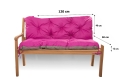 CUSHION FOR A TWO-THREE-SEAT GARDEN BENCH Pink