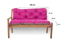CUSHION FOR A TWO-THREE-SEAT GARDEN BENCH Pink