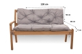 CUSHION FOR A TWO-THREE-SEAT GARDEN BENCH Grey