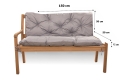 CUSHION FOR A TWO-THREE-SEAT GARDEN BENCH Grey