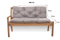 CUSHION FOR A TWO-THREE-SEAT GARDEN BENCH Grey