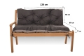 CUSHION FOR A TWO-THREE-SEAT GARDEN BENCH Black