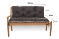 CUSHION FOR A TWO-THREE-SEAT GARDEN BENCH Black